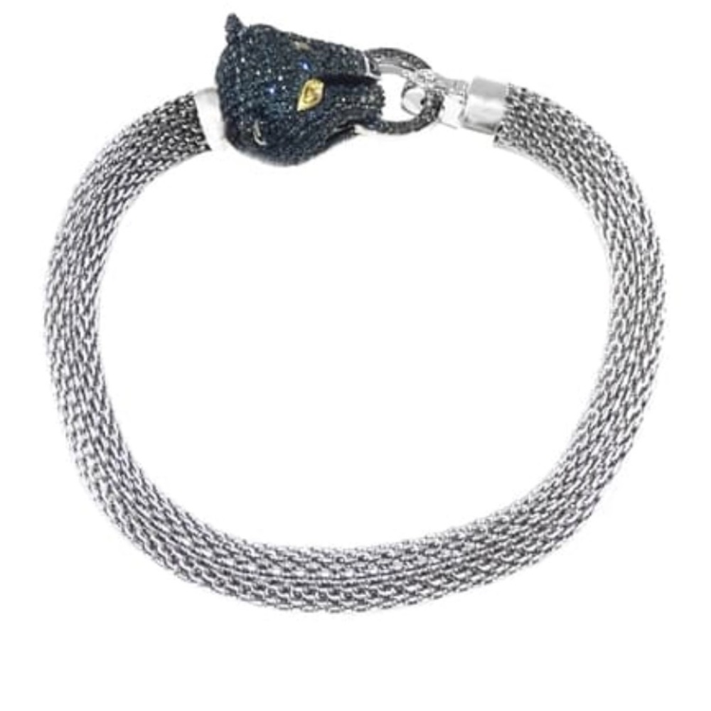 Savvy Cie Blue & Yellow Diamond SS Bracelet